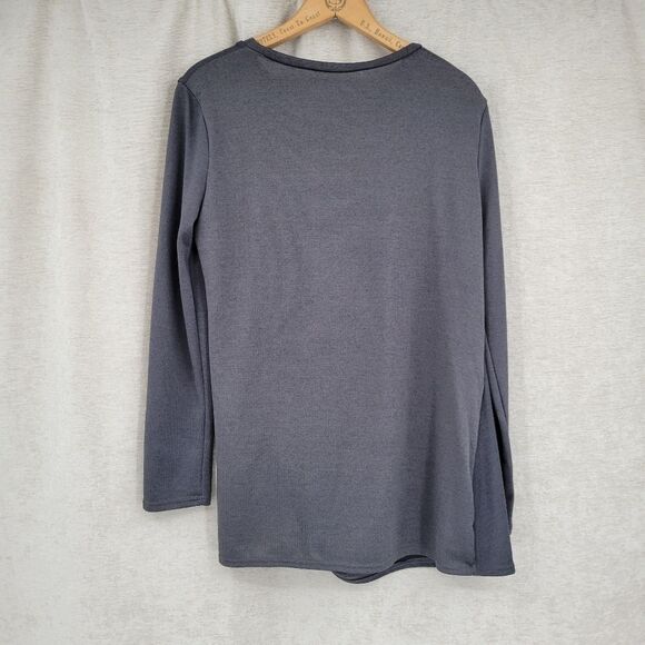 YOINS Yours Inspiration Women's Large  Gray Twist Hem Sweater - Picture 3 of 11